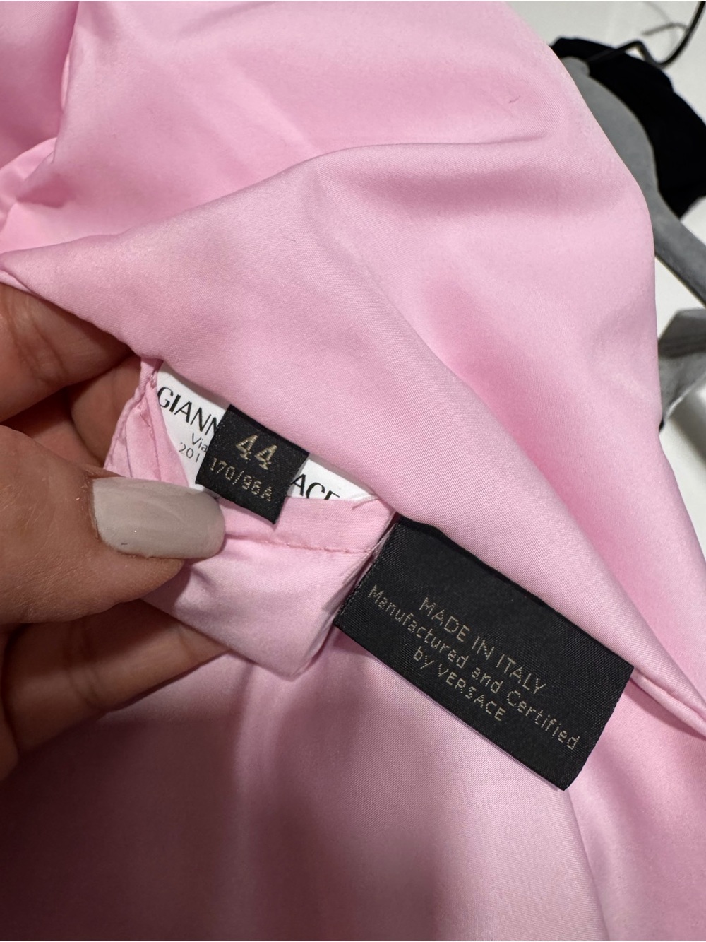 Versace Pink Logo Hooded Bomber Jacket - Picture 9 of 10